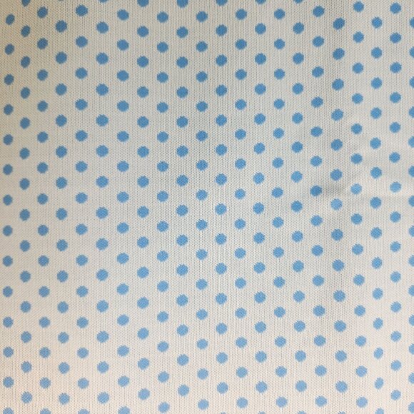 Blue Polka Dot Fabric By The Yard Material For Sewing Crafts Lightweight White B - Picture 2 of 6